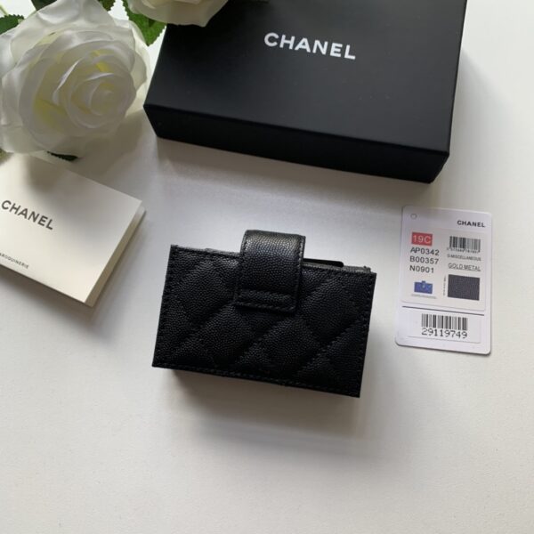 CHANEL CARD HOLDER BLACK 10.4CM - Image 6