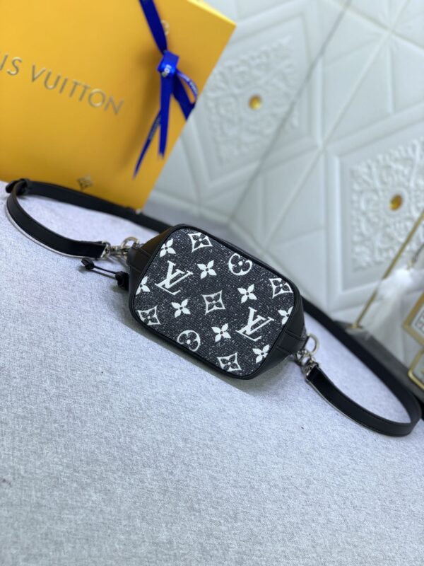 LOUIS VUITTON NANO NOÉ GRAY DENIM 16CM M46449 - Image 5