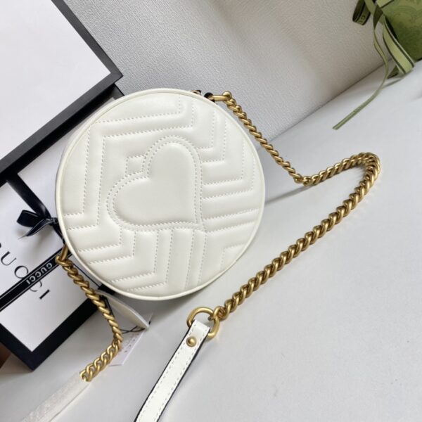 GUCCI MARMONT MINI ROUND SHOULDER BAG WHITE 550154 0OLET 9022 - Image 4