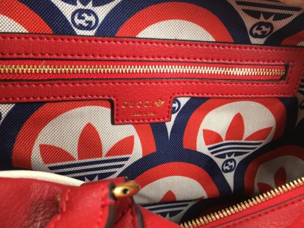 GUCCI x ADIDAS MINI DUFFLE BAG RED 31.5CM 702397 U3ZCT 6563 - Image 9