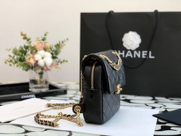 CHANEL CC MINI FLAP BACKPACK BLACK 20CM - Image 3