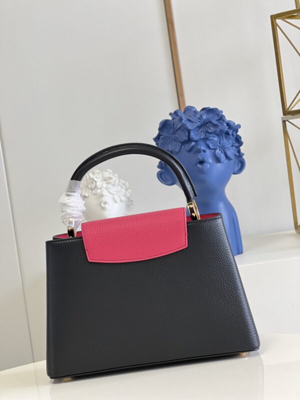 LOUIS VUITTON CAPUCINES MM 31CM BLACK AND ROSE BERLINGOT M59882 - Image 6