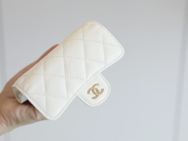 CHANEL CLASSIC CARD HOLDER WALLET WHITE AP0214 - Image 4