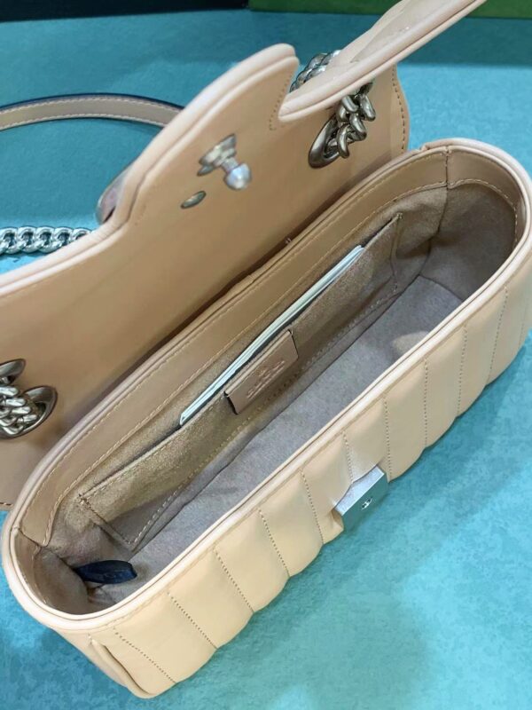 GUCCI GG MARMONT MINI SHOULDER BAG ROSE BEIGE 23CM 446744 UM8AN 2754 - Image 3