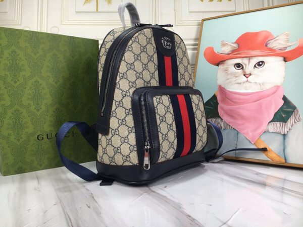 GUCCI OPHIDIA GG SMALL BACKPACK BLUE 29CM 547965 9U8BN 4077 - Image 2