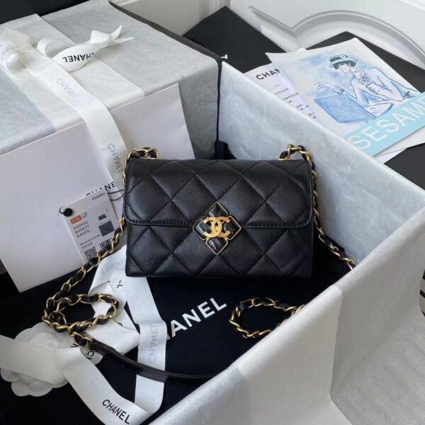 CHANEL CROSSBODY BAG BLACK 19CM AS2633 - Image 2