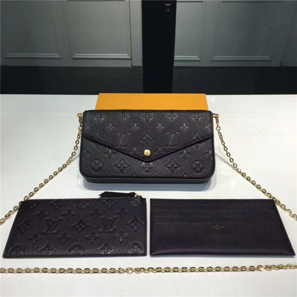 LOUIS VUITTON FÉLICIE POCHETTE BLACK M64064 - Image 6
