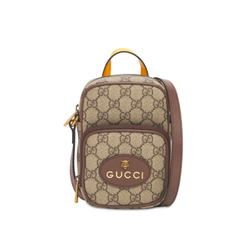 GUCCI OPHIDIA GG SUPREME CANVAS MINI BAG BEIGE 16CM