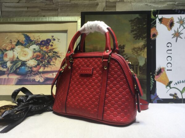 GUCCI GG DOME SATCHEL SHOULDER BAG RED 24CM 449654 BMJ1G 6420 - Image 5
