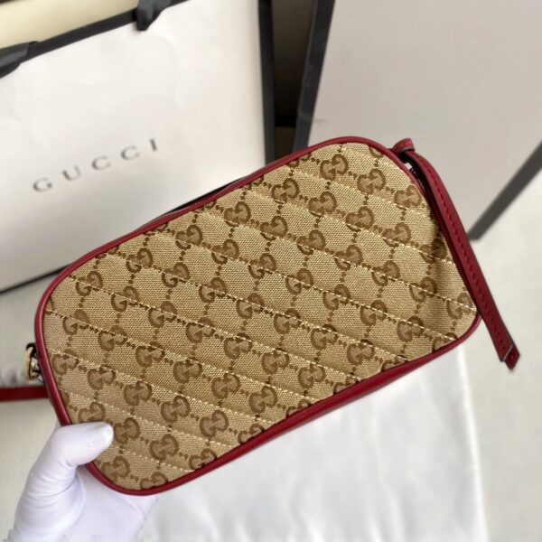 GUCCI MARMONT SMALL SHOULDER BAG RED BEIGE 24CM - Image 2