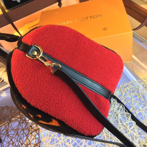LOUIS VUITTON MONOGRAM TEDDY SPEEDY BANDOULIERE BLACK 30CM - Image 2