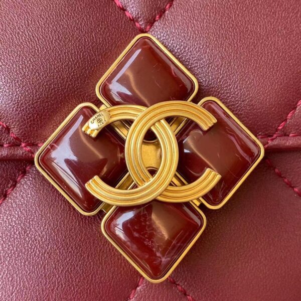 CHANEL CROSSBODY BAG RED 19CM AS2633 - Image 7