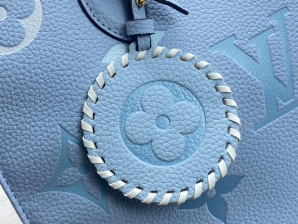 LOUIS VUITTON ON THE GO MM MONOGRAM EMPREINTE LEATHER LIGHT BLUE M45718 - Image 9