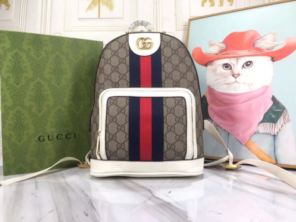 GUCCI OPHIDIA GG SUPREME BACKPACK WHITE 29CM 685769 9U8BT 9760 - Image 2