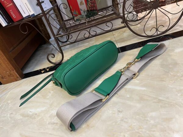 GUCCI GG MATELASSÉ LEATHER SMALL BAG GREEN 23CM ?702229 UM8HG 3389 - Image 8