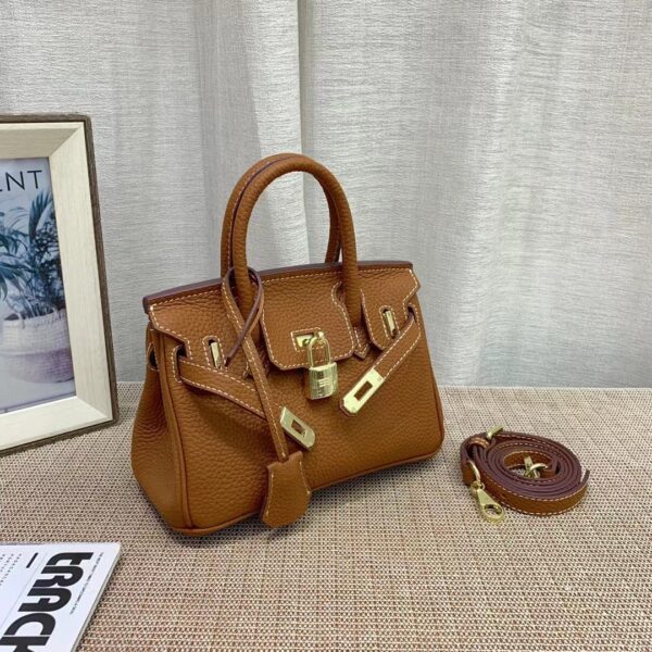 HERMES BIRKIN MINI GOLD HARDWARE EPSOM BROWN 20CM - Image 2