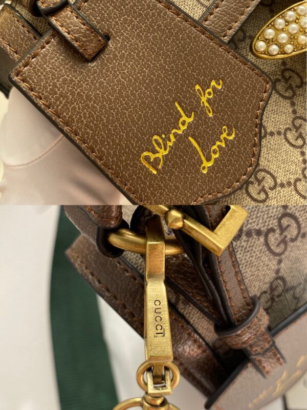 GUCCI QUEEN MARGARET GG SMALL TOP HANDLE BAG BROWN 25.5CM - Image 2
