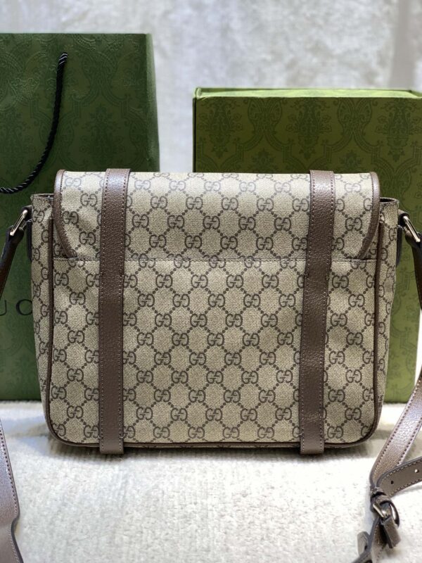 GUCCI GG MESSENGER BAG BEIGE SUPREME CANVAS 28CM 658542 K9GSN 8358 - Image 8