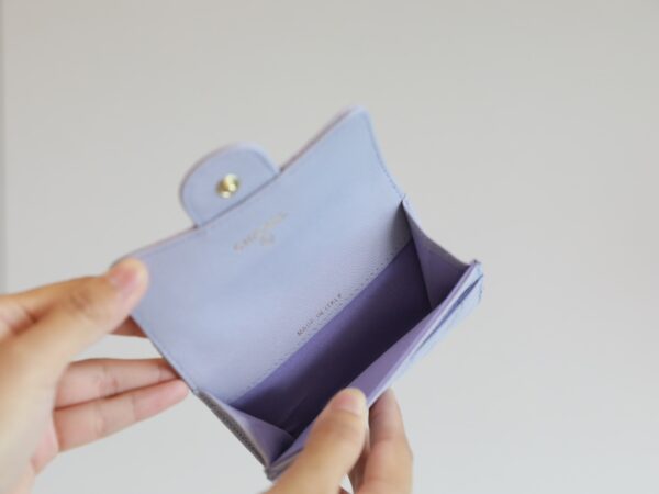 CHANEL CLASSIC CARD HOLDER WALLET LIGHT PURPLE AP0214 - Image 5