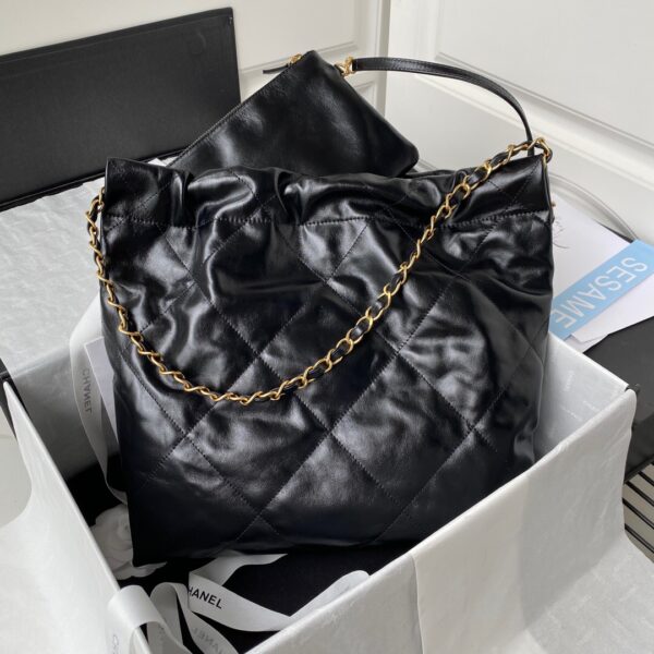 CHANEL 22 SMALL HANDBAG BLACK AS3260 - Image 2