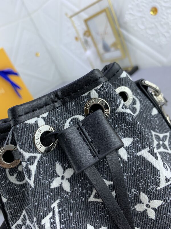 LOUIS VUITTON NANO NOÉ GRAY DENIM 16CM M46449 - Image 3