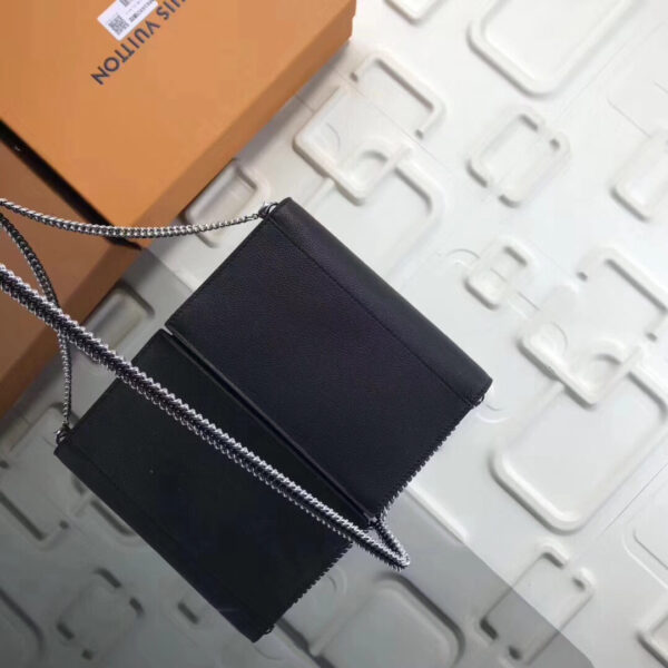 LOUIS VUITTON POCHETTE CHAIN MYLOCKME 19CM BLACK M63471 - Image 4