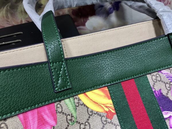 GUCCI OPHIDIA GG FLORA MEDIUM TOTE GREEN 44CM - Image 4