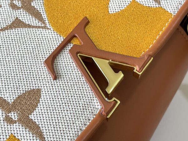 LOUIS VUITTON CAPUCINES BB HANDBAG YELLOW 27CM - Image 3