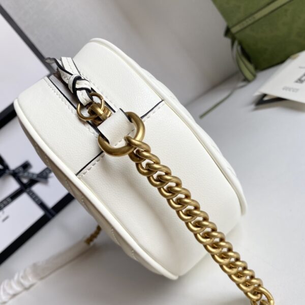 GUCCI MARMONT MINI ROUND SHOULDER BAG WHITE 550154 0OLET 9022 - Image 2