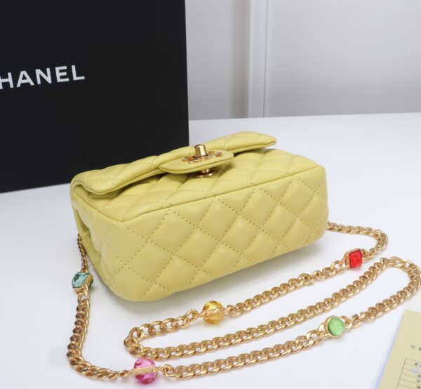 CHANEL MINI FLAP BAG YELLOW 17CM - Image 3