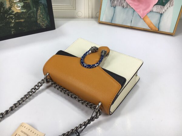 GUCCI WOMENS DIONYSUS GG SUPREME CHAIN BAG YELLOW - Image 3
