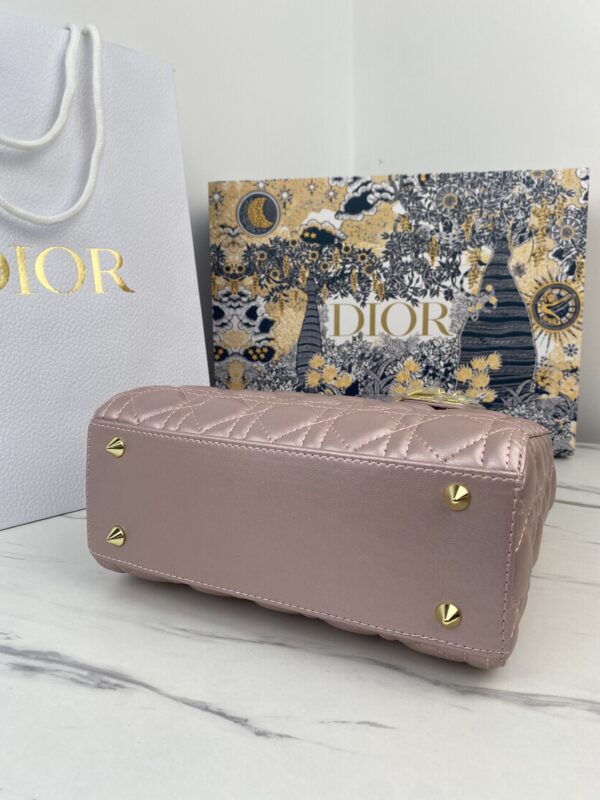 DIOR MEDIUM LADY LIGHT PINK CANNAGE M0565OBDU_M15P 24CM - Image 6