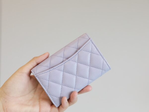 CHANEL CLASSIC CARD HOLDER WALLET LIGHT PURPLE AP0214 - Image 8