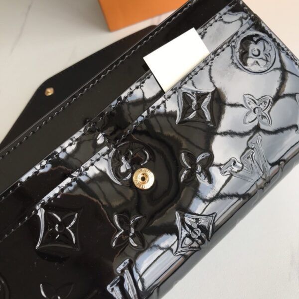 LOUIS VUITTON SARAH MONOGRAM WALLET BLACK 19CM - Image 2
