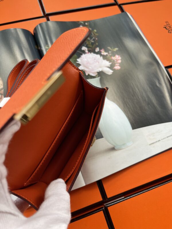 HERMES CONSTANCE MINI EPSOM GOLD-TONED HARDWARE ORANGE 18CM - Image 3