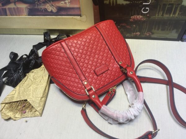 GUCCI GG DOME SATCHEL SHOULDER BAG RED 24CM 449654 BMJ1G 6420 - Image 3