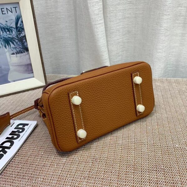 HERMES BIRKIN MINI GOLD HARDWARE EPSOM BROWN 20CM - Image 7