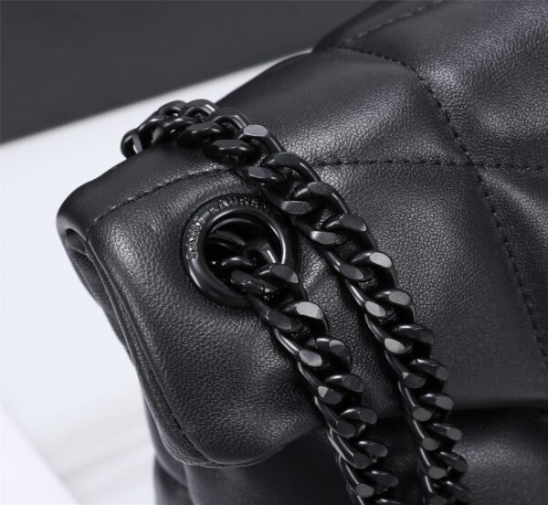 SAINT LAURENT PUFFER SMALL CHAIN BAG IN QUILTED BLACK NOIR 5774761EL081000 - Image 9