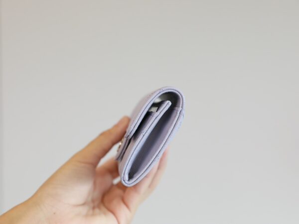 CHANEL CLASSIC CARD HOLDER WALLET LIGHT PURPLE AP0214 - Image 7