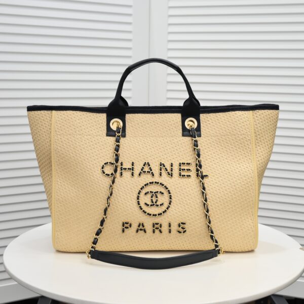 CHANEL DEAUVILLE LARGE SHOPPING TOTE 38CM - Image 10