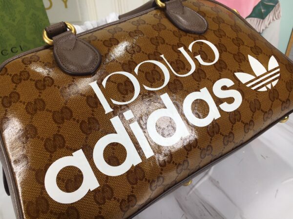 GUCCI x ADIDAS MINI DUFFLE BAG BROWN 31.5CM 702397 UVSFT 7268 - Image 8