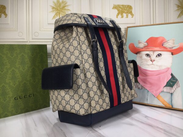 GUCCI OPHIDIA GG MEDIUM BACKPACK BLUE 40CM 598140 HUHAN 4079 - Image 2