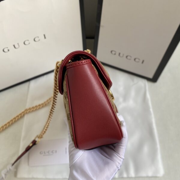 GUCCI GG MARMONT SHOULDER BAG RED 26CM 446744 HVKEG 8561 - Image 2