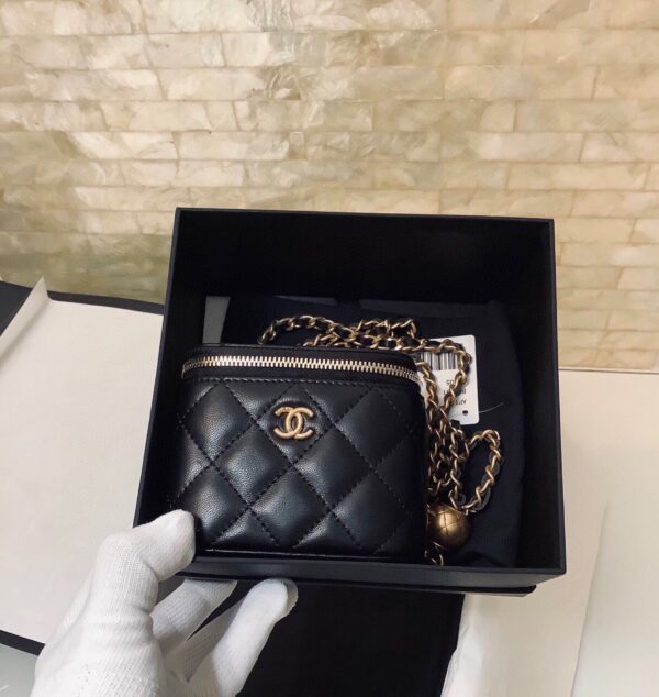 CHANEL SMALL VANITY WITH CHAIN BLACK AP1447 - Image 7