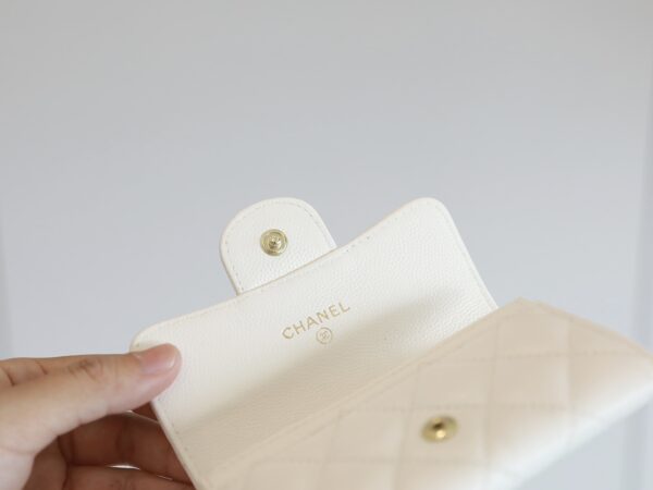 CHANEL CLASSIC CARD HOLDER WALLET WHITE AP0214 - Image 2