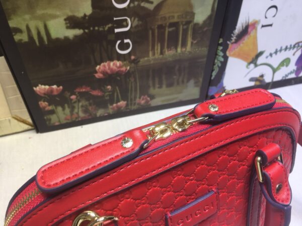GUCCI GG DOME SATCHEL SHOULDER BAG RED 24CM 449654 BMJ1G 6420 - Image 2