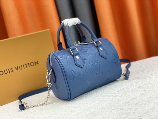 LOUIS VUITTON LV SPEEDY BANDOULIERE 20 HANDBAG NAVY BLUE M58958 - Image 2