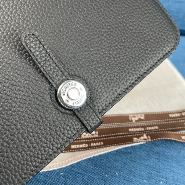 HERMES DOGON DUO LONG WALLET BLACK - Image 4
