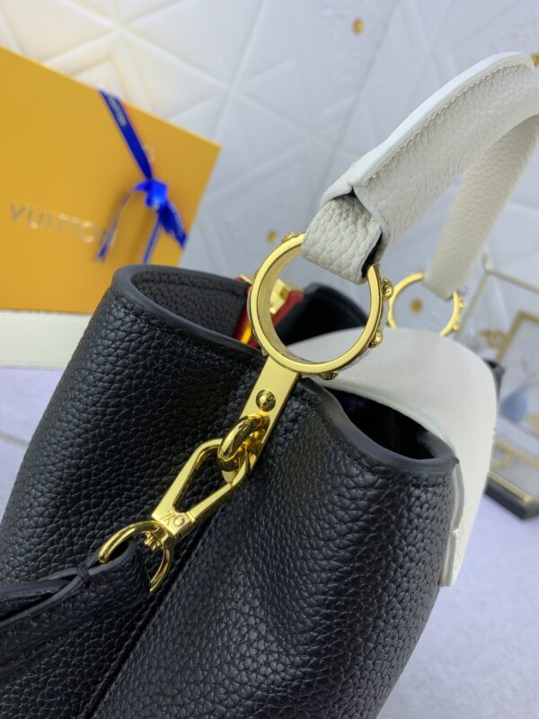 LOUIS VUITTON CAPUCINES BB BLACK GREIGE 27CM M21043 - Image 8