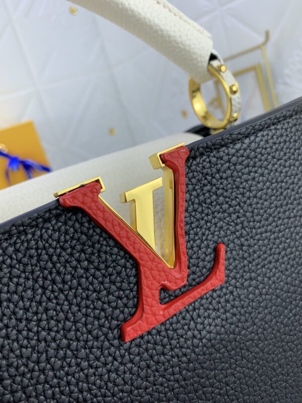 LOUIS VUITTON CAPUCINES BB BLACK GREIGE 27CM M21043 - Image 3